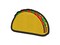 Taco Doodle Multi-Color Embroidered Iron-On or Hook & Loop Patch Applique
